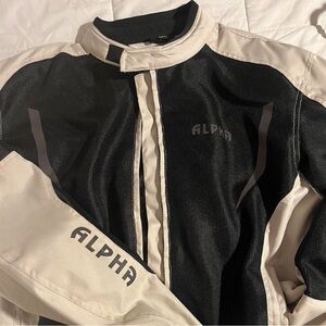 Alpha oversized motorcycle padded jacket